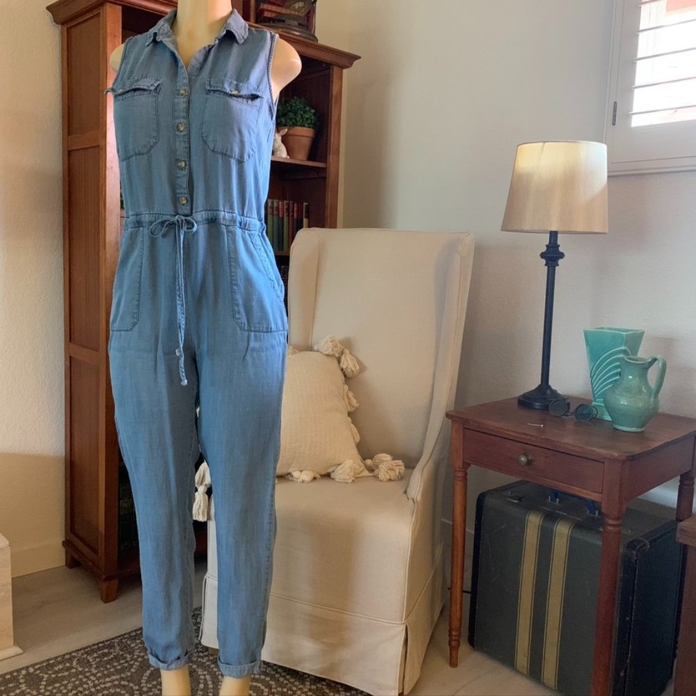 THREAD SUPPLY Chambray Jumpsuit